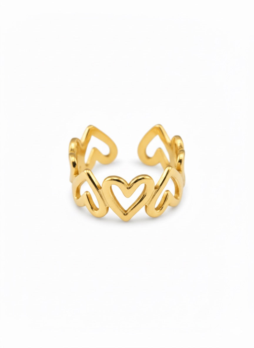 twisted hearts - ring image 0