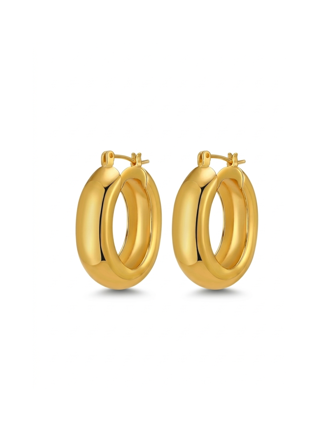 oval hoop - earrings
