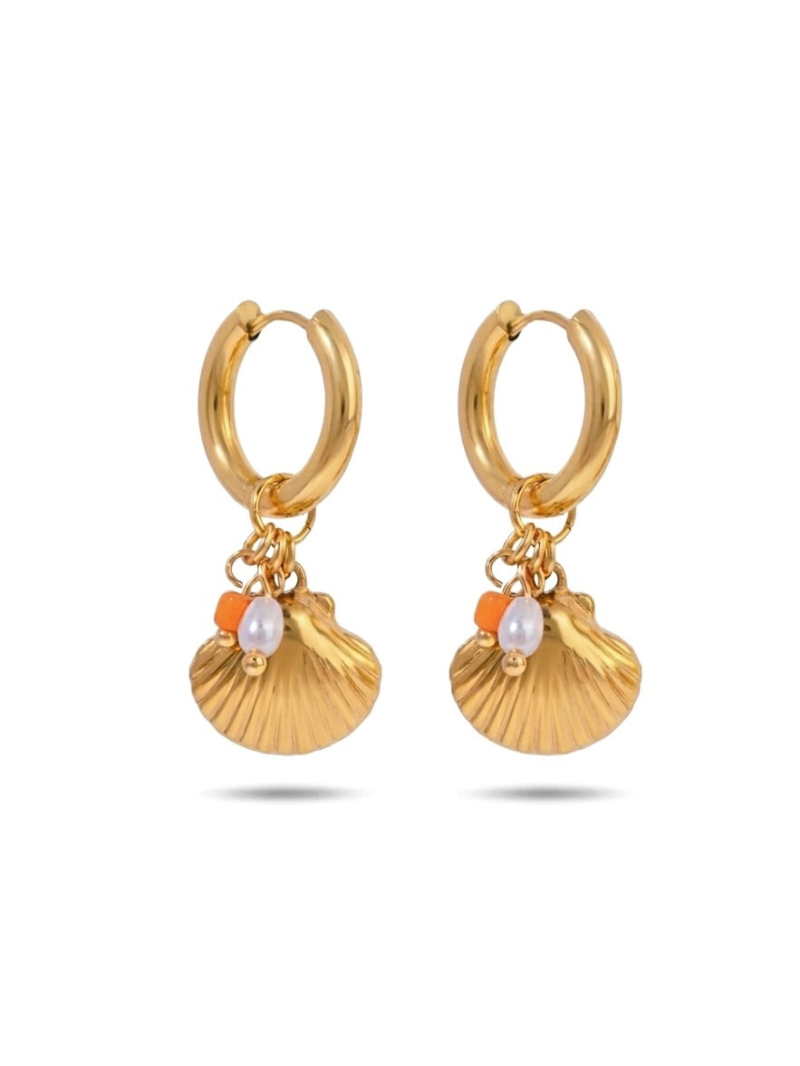 coral - earrings