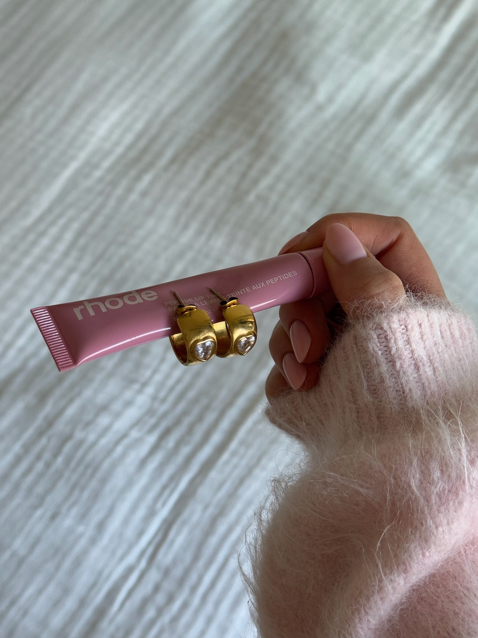 crystal heart - earrings